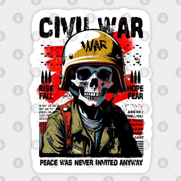 CIVIL WAR Sticker by artslaves